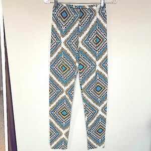 Kathy Buttery Soft Geometric Leggings - One Size Fits Most